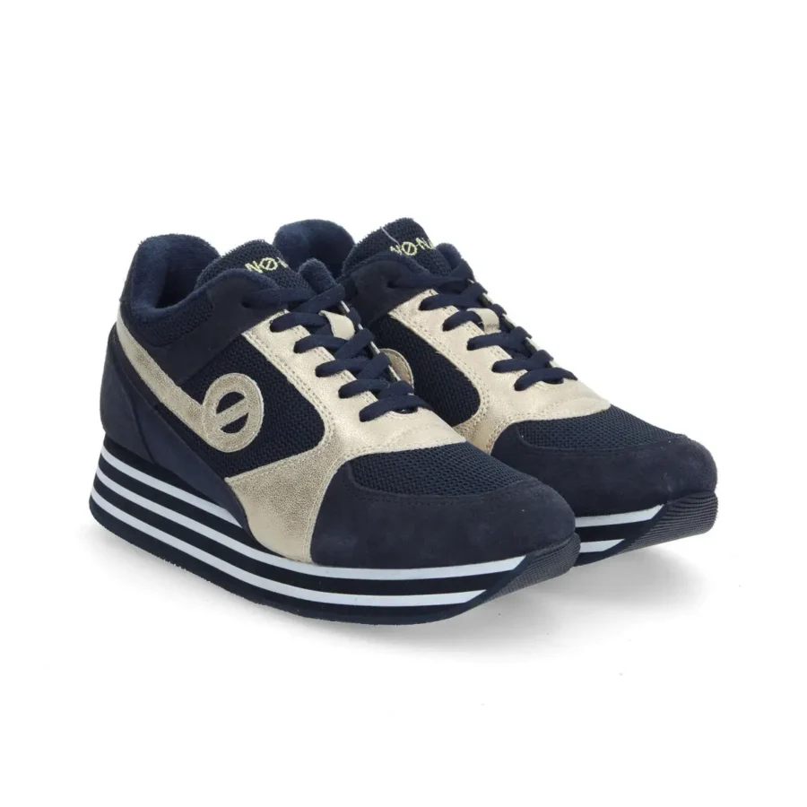 PARKO JOGGER KNIT/SUEDE/GLOW NAVY/NAVY/LIGHT GOLD – Image 7