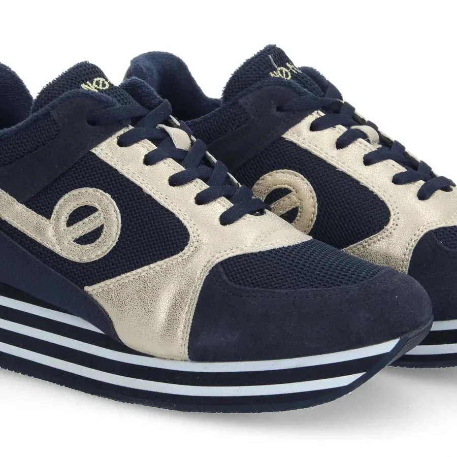 PARKO JOGGER KNIT/SUEDE/GLOW NAVY/NAVY/LIGHT GOLD – Image 2