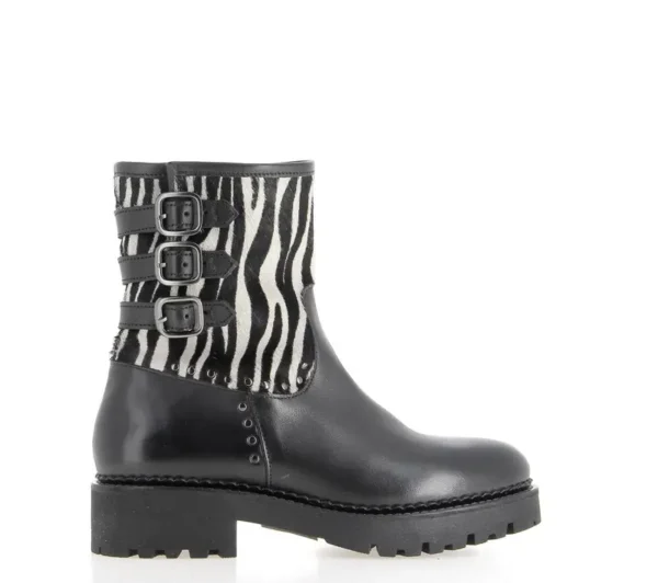ADHEMAR ANILINE PRETO-PONY ZEBRA NOIR